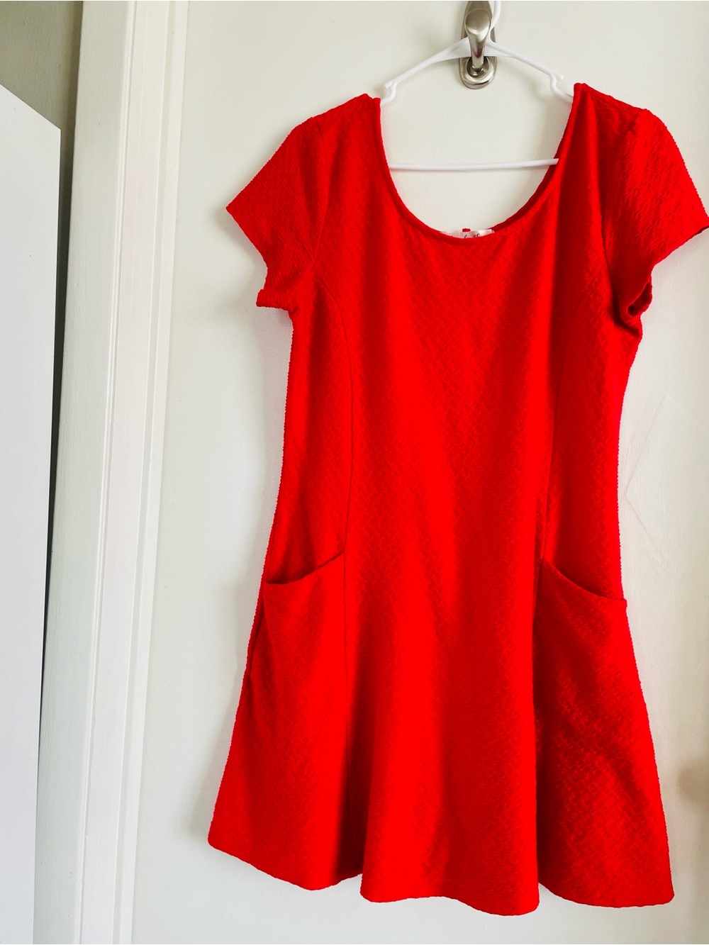 Magnolia Red Mini Dress with Pockets
